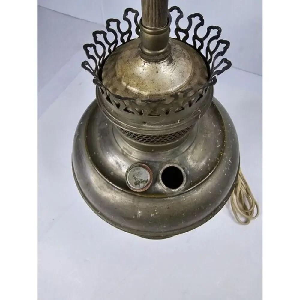 Collectable Vintage Antique Aladdin Oil Lamp Converted Electric Light Vtg Rare‎